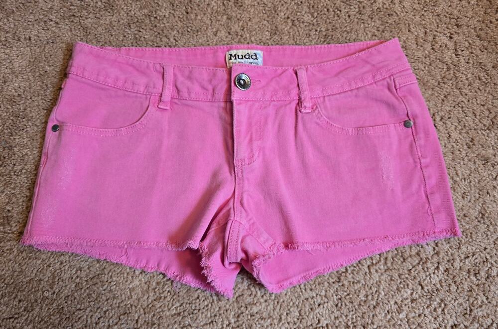 Mudd Pink Cut Off Shorts Y2K- Juniors Size 11